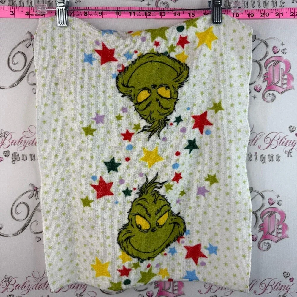 The Grinch hand towel microfibre Holiday Fleece Vest with Star Print